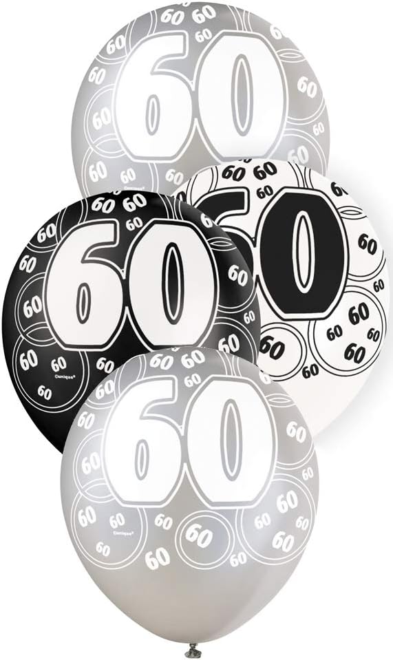 Unique Party 55934-20" Foil Glitz Black Happy 13th Birthday Balloon