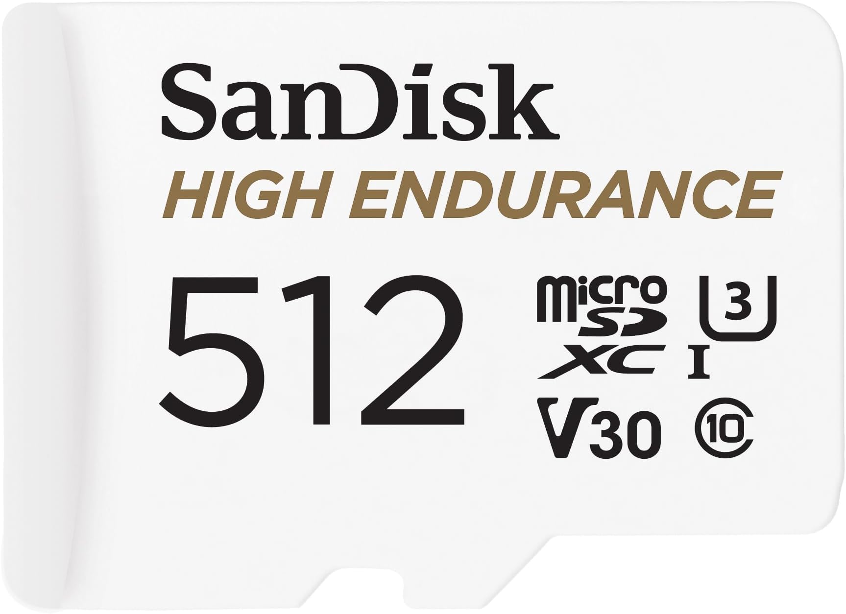 SanDisk 512GB High Endurance Video microSDXC Card with Adapter for Dash Cam and Home Monitoring Systems - C10, U3, V30, 4K UHD, Micro SD Card - SDSQQNR-512G-GN6IA