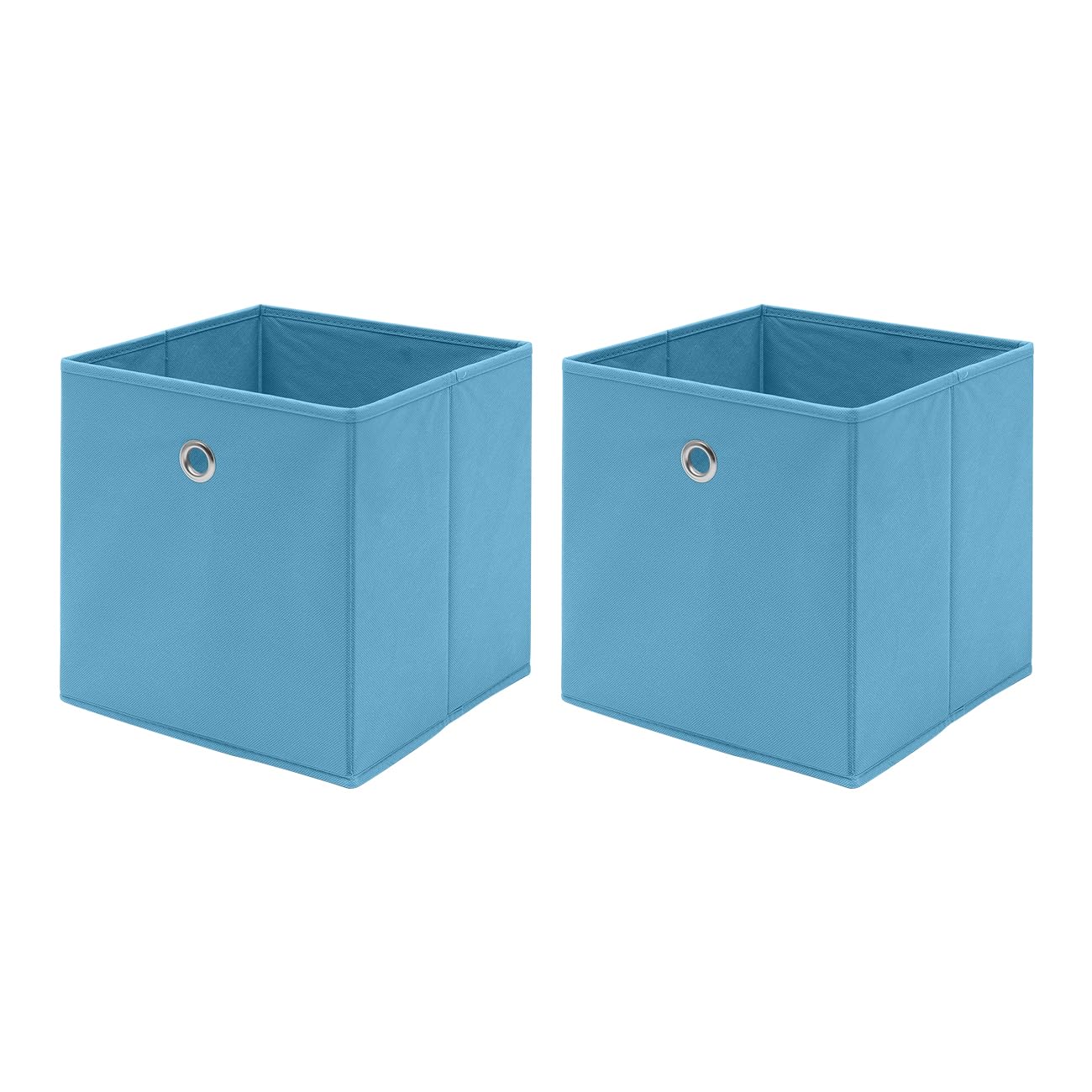 Foldable Storage Cubes Boxes Pack of 10 with Handle for Home Organization, Fabric Wardrobe Storage Box Organizer Basket Bins for Clothes Toys Towels, Collapsible&Durable Dark Blue 33x38x33cm — view 105