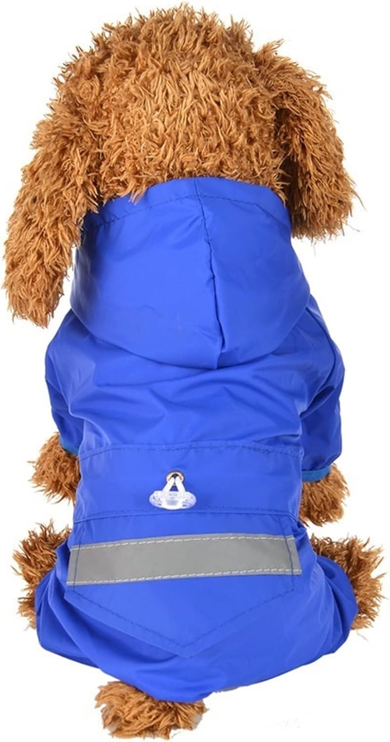 Fábrica Direct Sales Dog Rain -improvisada Ropa de Mascotas Ropa for Perros Impermeables y Yorkie Poodle Bichon Pomeranian Schnauzer Corgi para Mascotas (Color : Blue, Size : L)