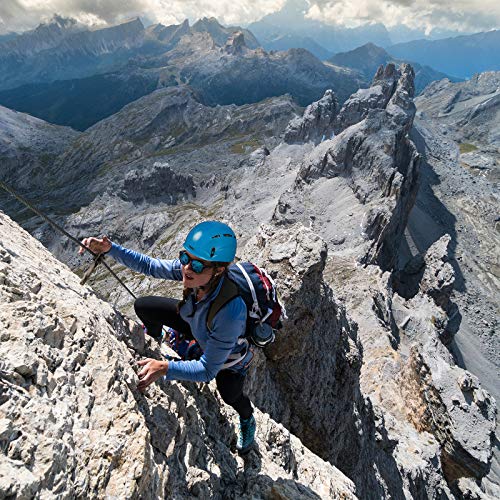 ALPIDEX Kletterhelm | Norm EN 12492 Kletterausrüstung Hartschalenhelm | Universal Passend | Robust | Klettersteighelm | Jugendliche | Erwachsene, Farbe:Turquoise Blue