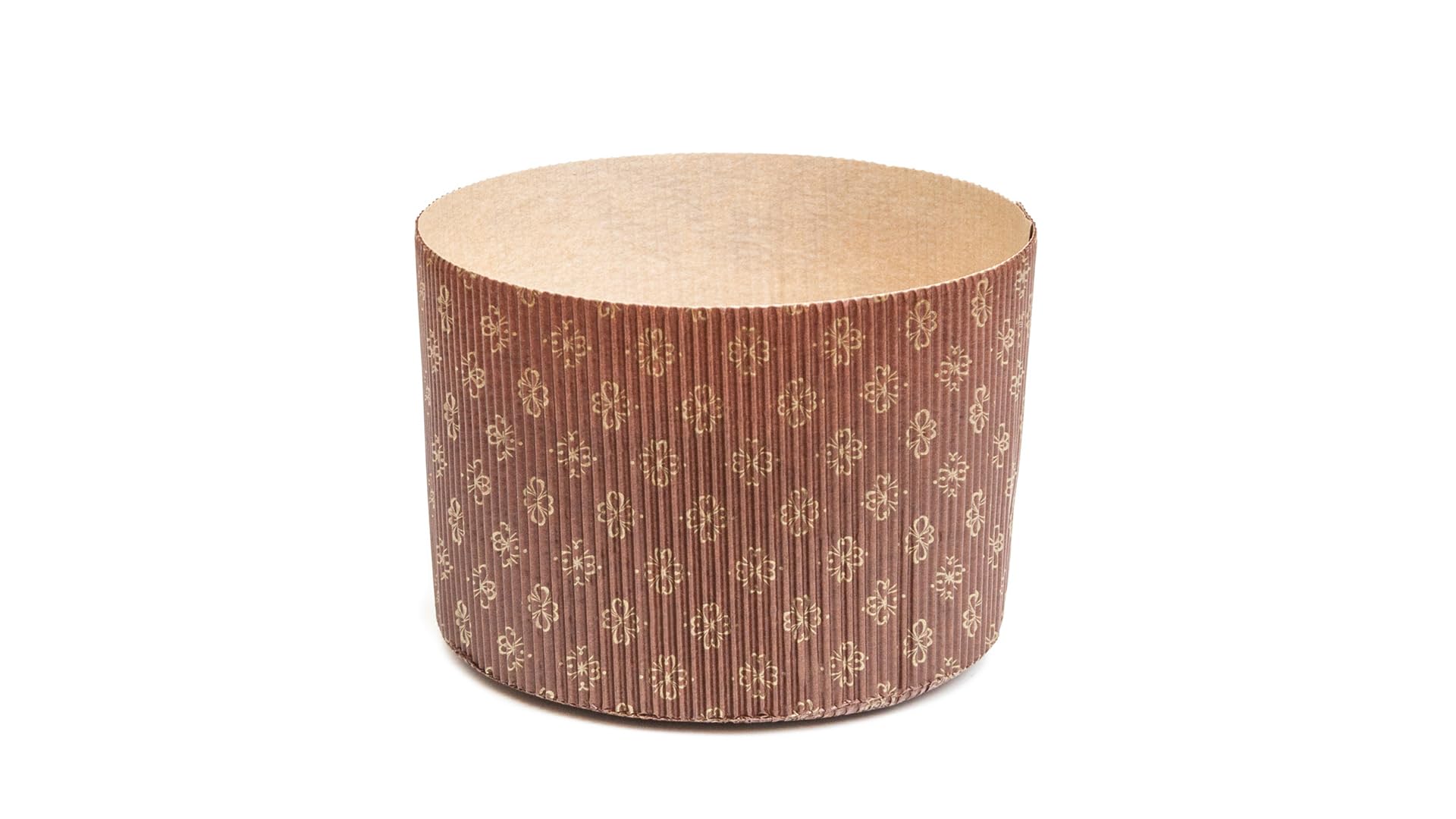 Ecopack Molde para panettone alto rígido con onda externa de 1 kg, apto para horno hasta 220 °C, paquete de 500 unidades