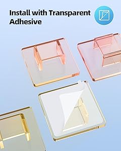 MaxGear 4 Pack Sunglass Holder for Wall, Acrylic Eyewear Display Rack, Iridescent Eyeglass Organizer for Office & Home Decor, Unique Gift for Husband, Women & Girls