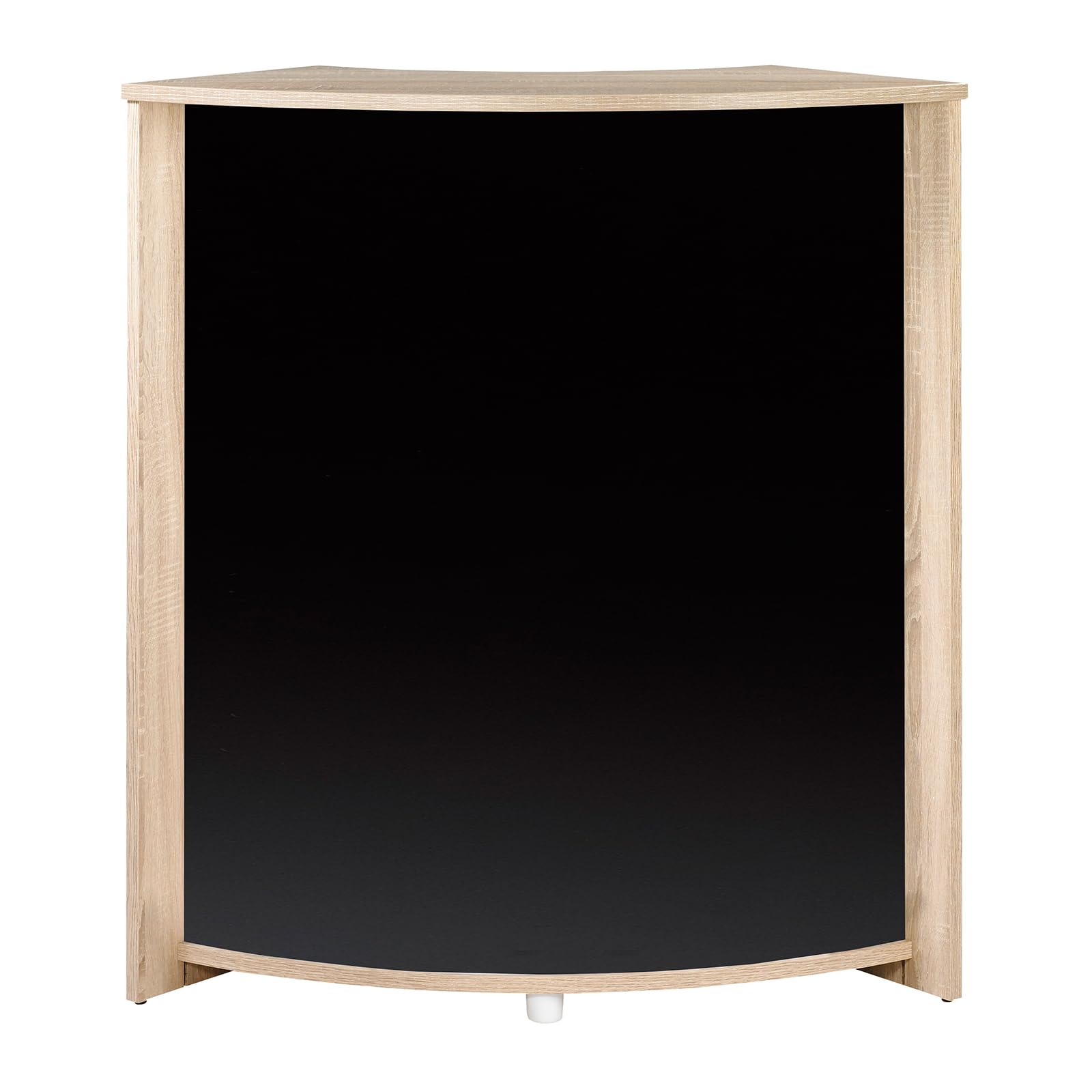 SIMMOB Meuble Comptoir Meuble Bar 96 cm Face Noire 3 Niches 96,7 x 104,8 x 44,9 cm - Chêne Naturel