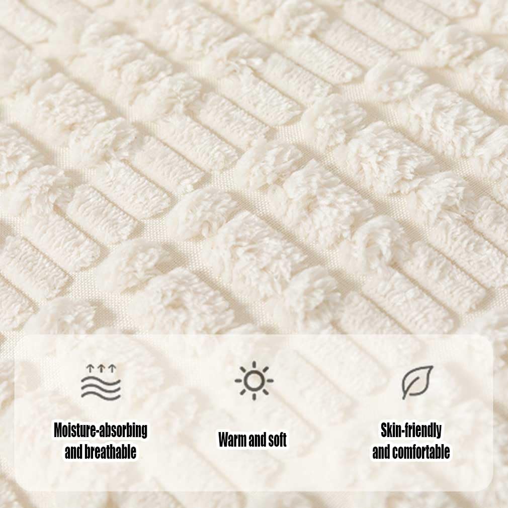 SHENGRUI Cream Cushion Covers 45cm x 45cm,Corduroy Decorative Fluffy Pillows Cases,Cushions Cover 18x18 inches with Invisible Zipper for Sofa Bed Livingroom Bedroom,Pack of 2 - Image 2
