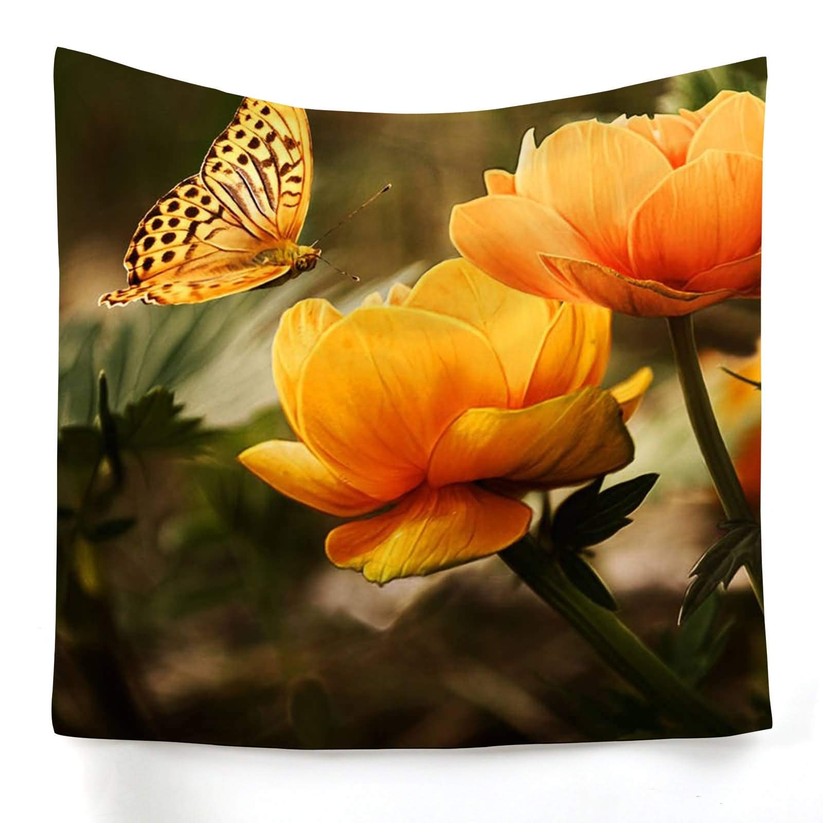Tapiz de mariposas para cubrir paredes grandes KnSam poliéster 180x230