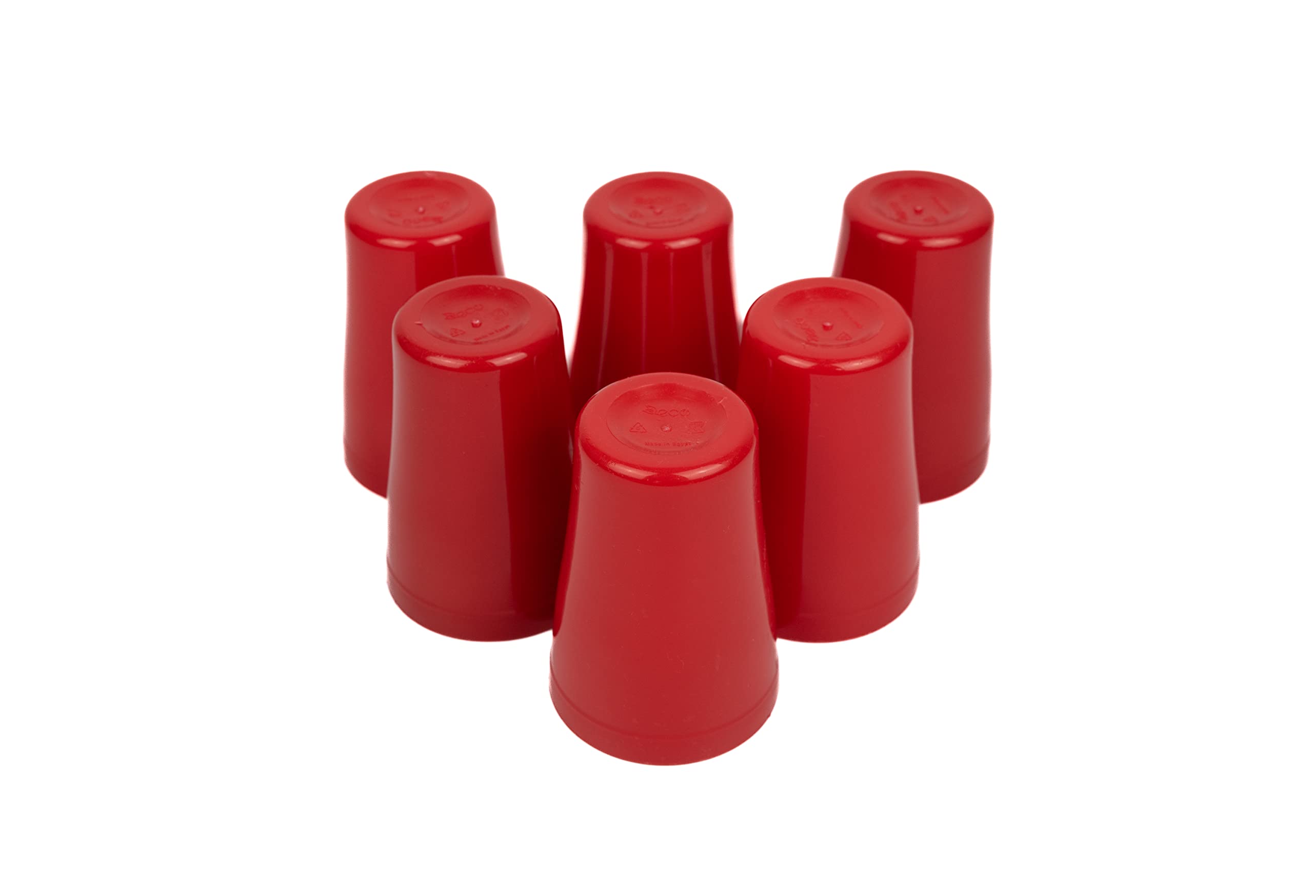 Buzztrove Unbreakable Reusable Plastic Cups Durable Plastic Drinking Cups Tumblers Set for Kitchen Outdoor Parties Picnics BBQ’s Travel Dishwasher & Microwave Safe (Set of 6) (420ml, Red)