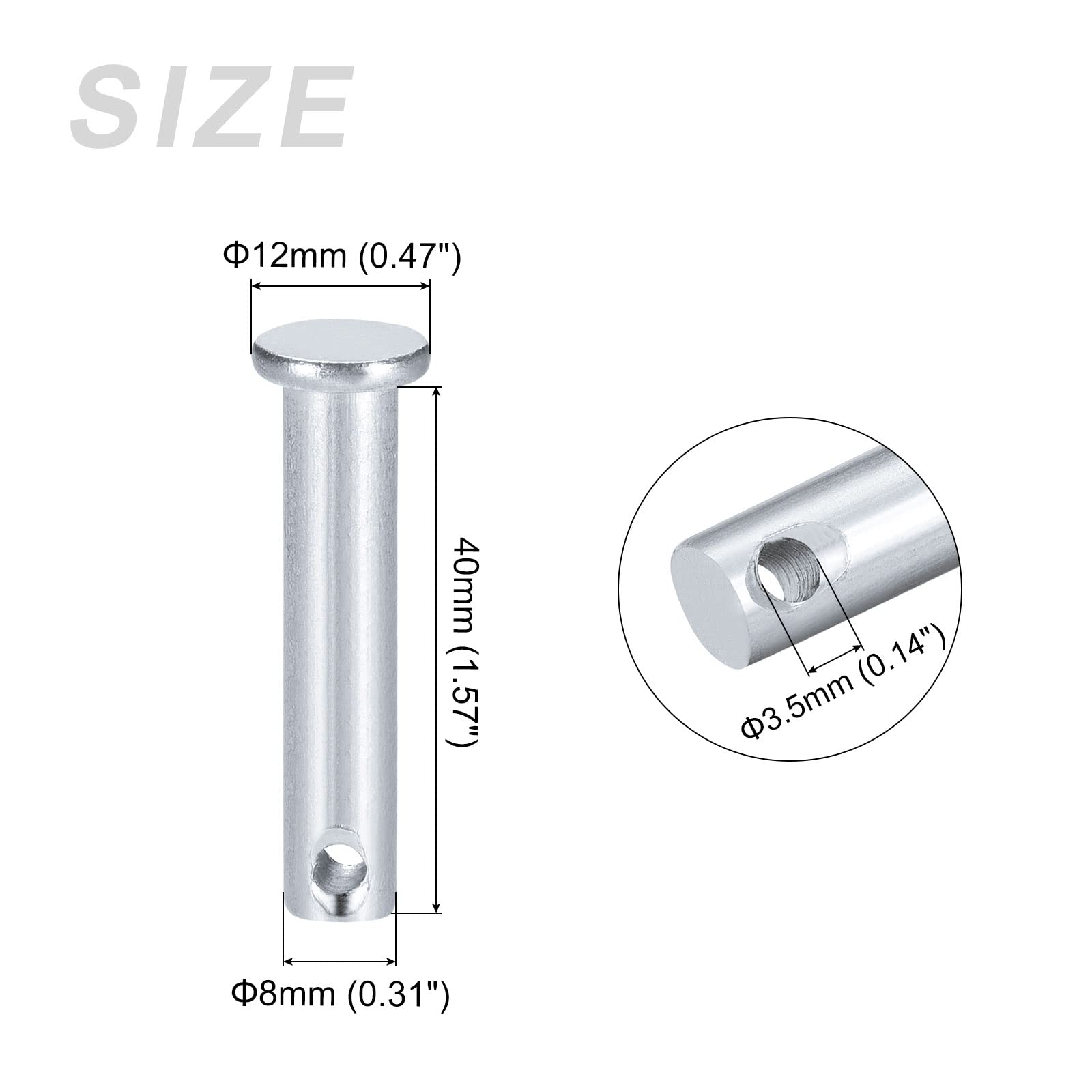 Amazon.co.jp: METALLIXITY クレビスピン 8 mmx40 mm 20個