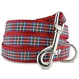 Scottish Plaid Dog Leash, 5 Ft Long, 5/8