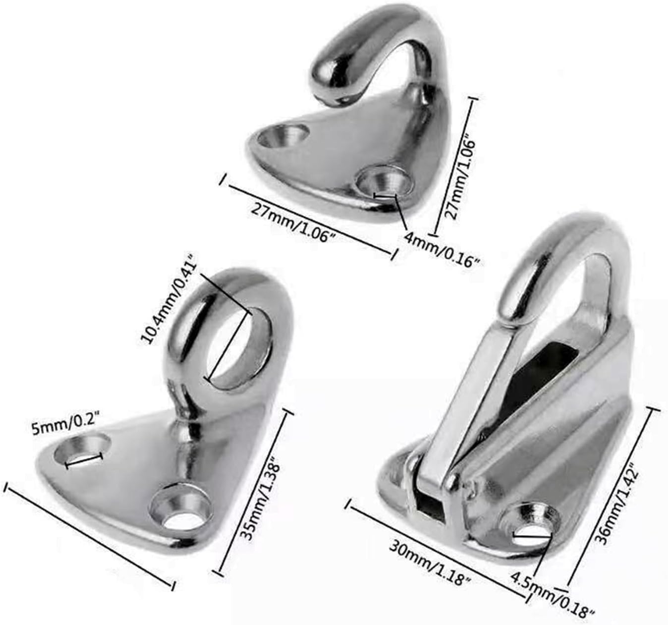 Marine Hardware Stainless Steel Fending Hooks fenders Spring Hook Snap Attach Rope Boat Sail Tug Ship Marine Hardware Boats Accessories