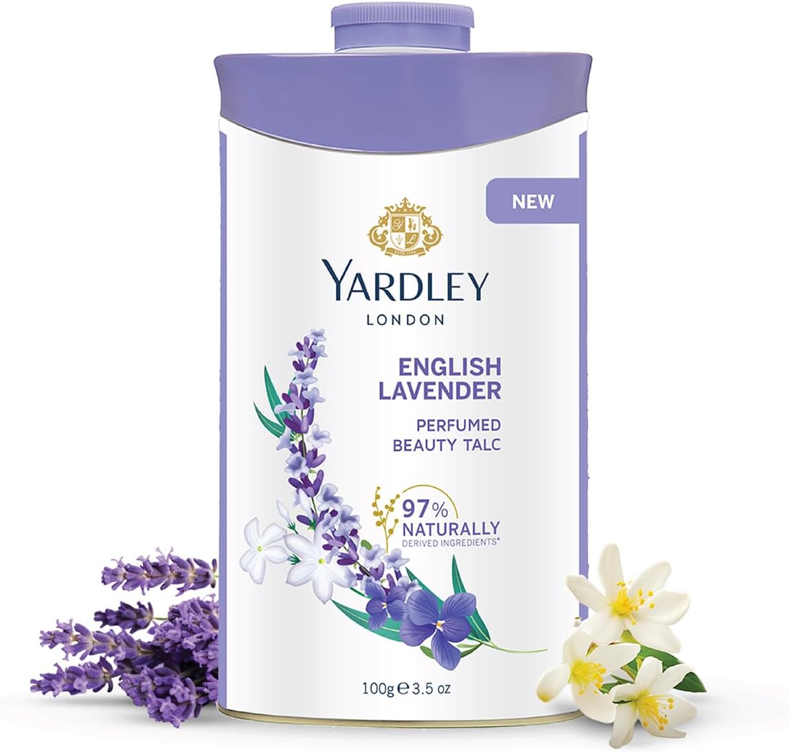 English Lavender Perfumed Talcum Body Powder - 250g | All-Day Aromatic Freshness | Classic Lavender Fragrance | For Women