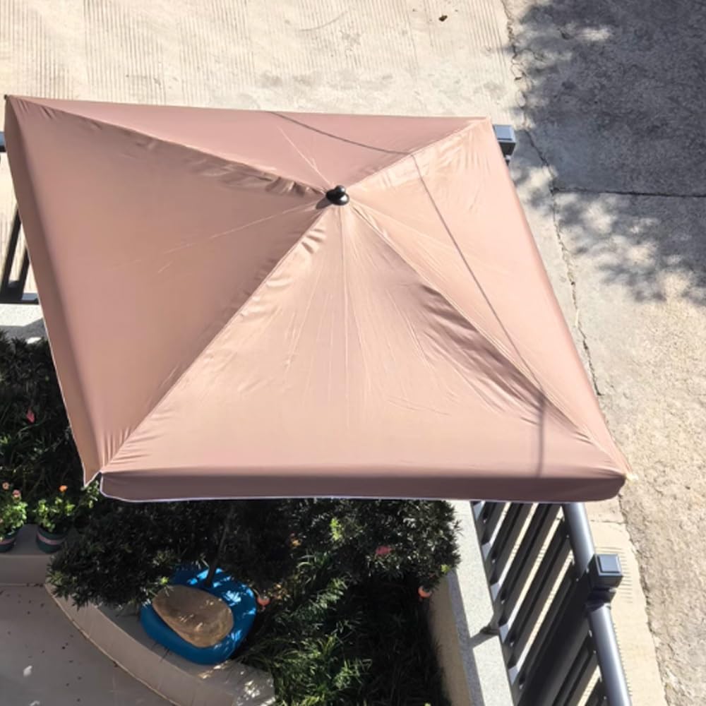 Wodoszczelny parasol tarasowy – parasol ogrodowy z regulacją wysokości z ochroną przed promieniowaniem UV, na rynek i stół, kolor niebieski, idealny do ogrodu i na taras (2 x 2 m)