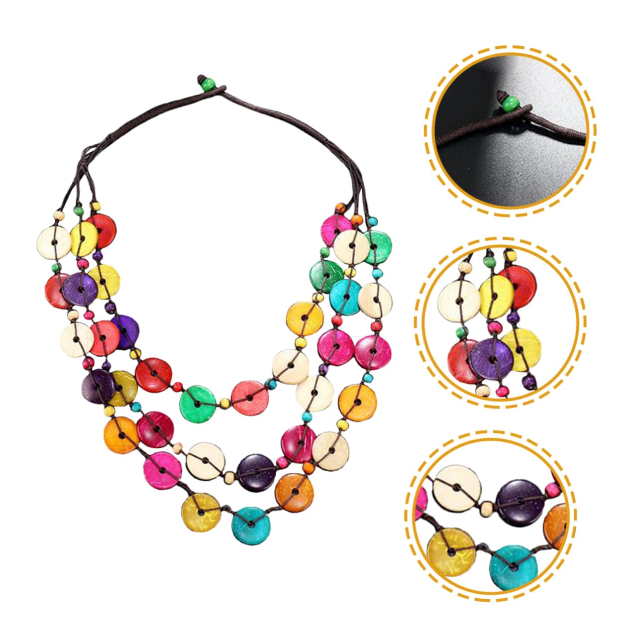 VALICLUD collana di legno per le donne collana colorata per le donne collana per le donne collane collanina colorate collana africana per le donne collana di dichiarazione per le donne
