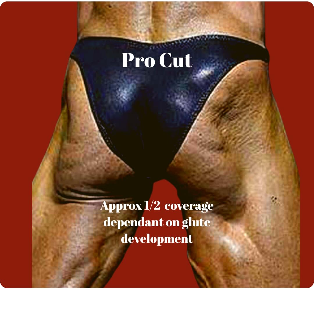 Generic Bodybuilding Posing Trunks, Wettkampf-Posing Suits für Herren, Schwarz, Einfarbig, Pro Cut, Niedrig, 1 Stück