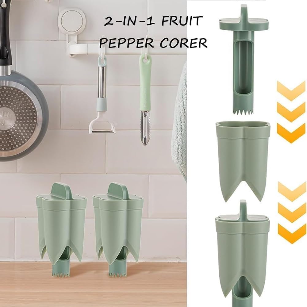 Mocturnity 2 Stück Paprika Entkerner - Praktische Kernentferner Für Gemüse Und Obst