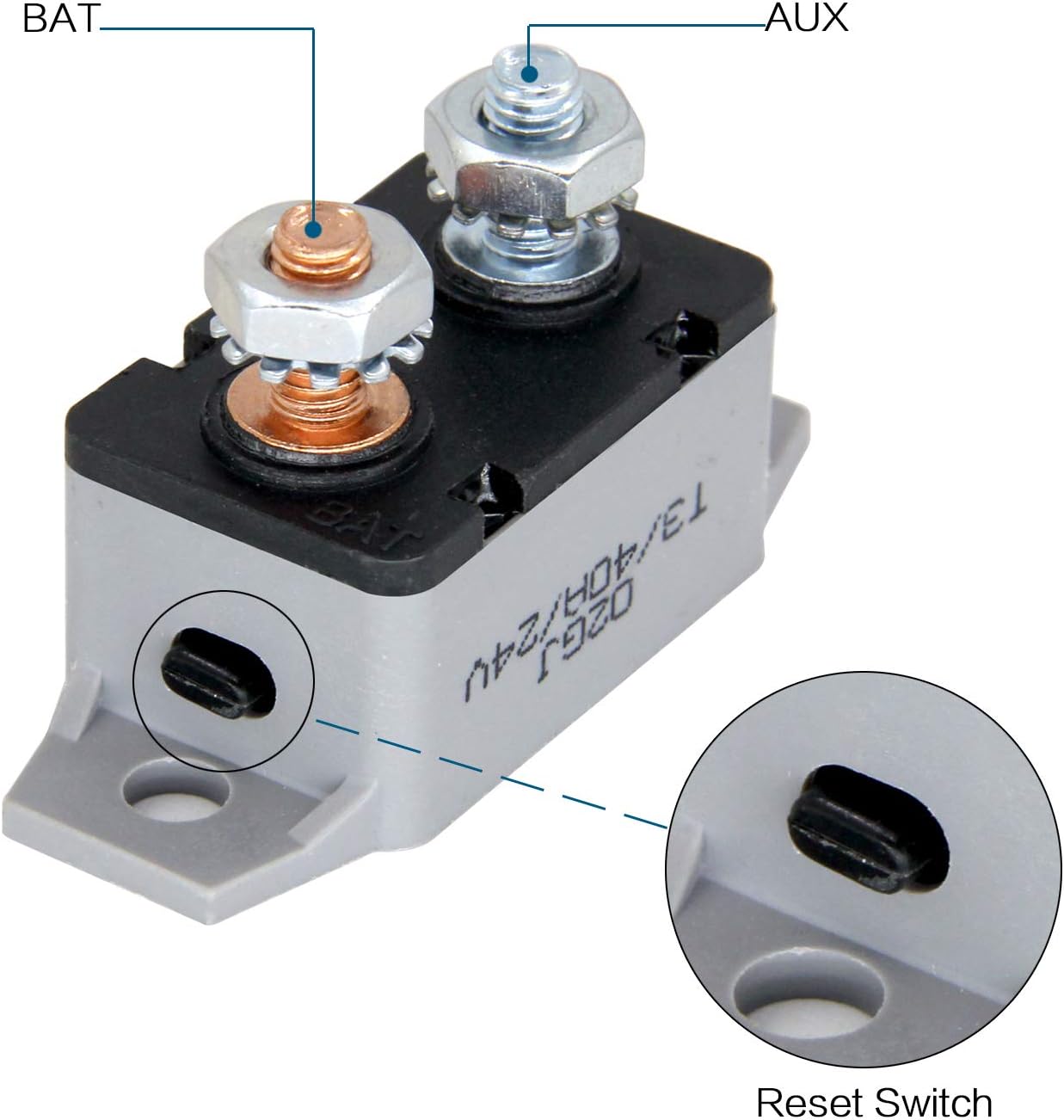 Lowest Price RKURCK 6-28V 40A Circuit Breaker Manual Reset for Automotive RV Marine Boat with Protective Red Belt Cover 40 Amp Get Popular Offer RKURCK 6-28V 40A Circuit Breaker Manual Reset for Automotive RV Marine Boat with Protective Red Belt Cover 40 Amp