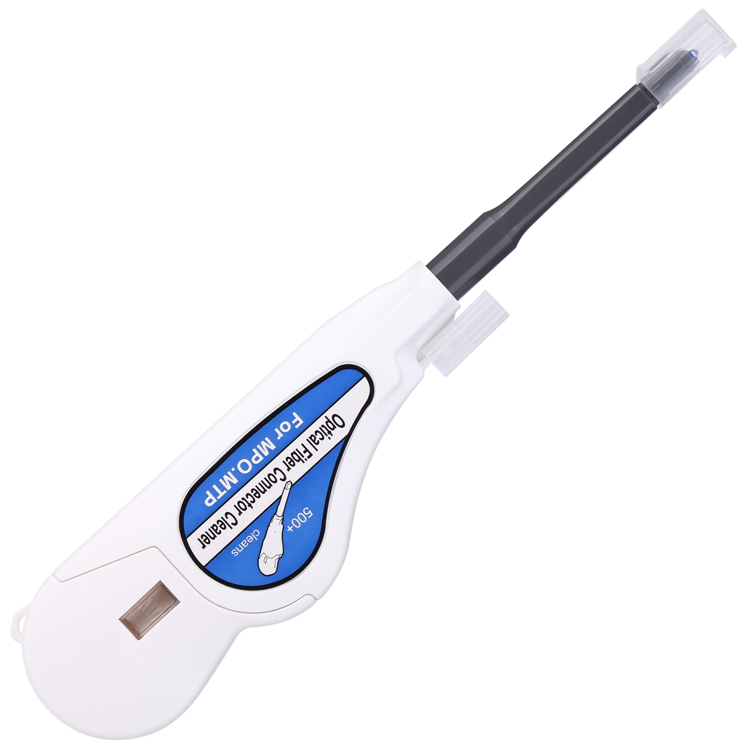 Limpiador de fibra óptica para conector MTP/MPO, limpiador de conectores ópticos de más de 500 limpias, limpia la cara final de fibra y limpia el conector óptico (blanco)