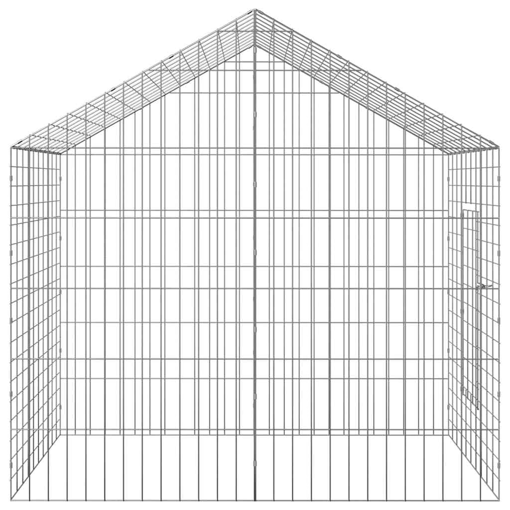 Jaula para conejos para exteriores, 100 x 78 x 78 cm, acero galvanizado, color plateado | Jaula de jardín de acero galvanizado, resistente a la intemperie y duradera para exteriores.