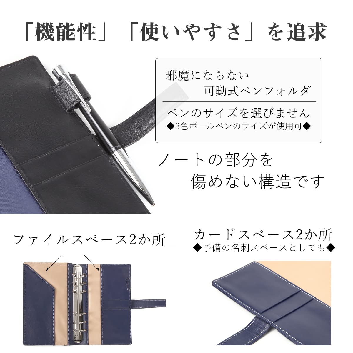 Amazon.co.jp: Lightex システム手帳 本革 植物タンニンなめし