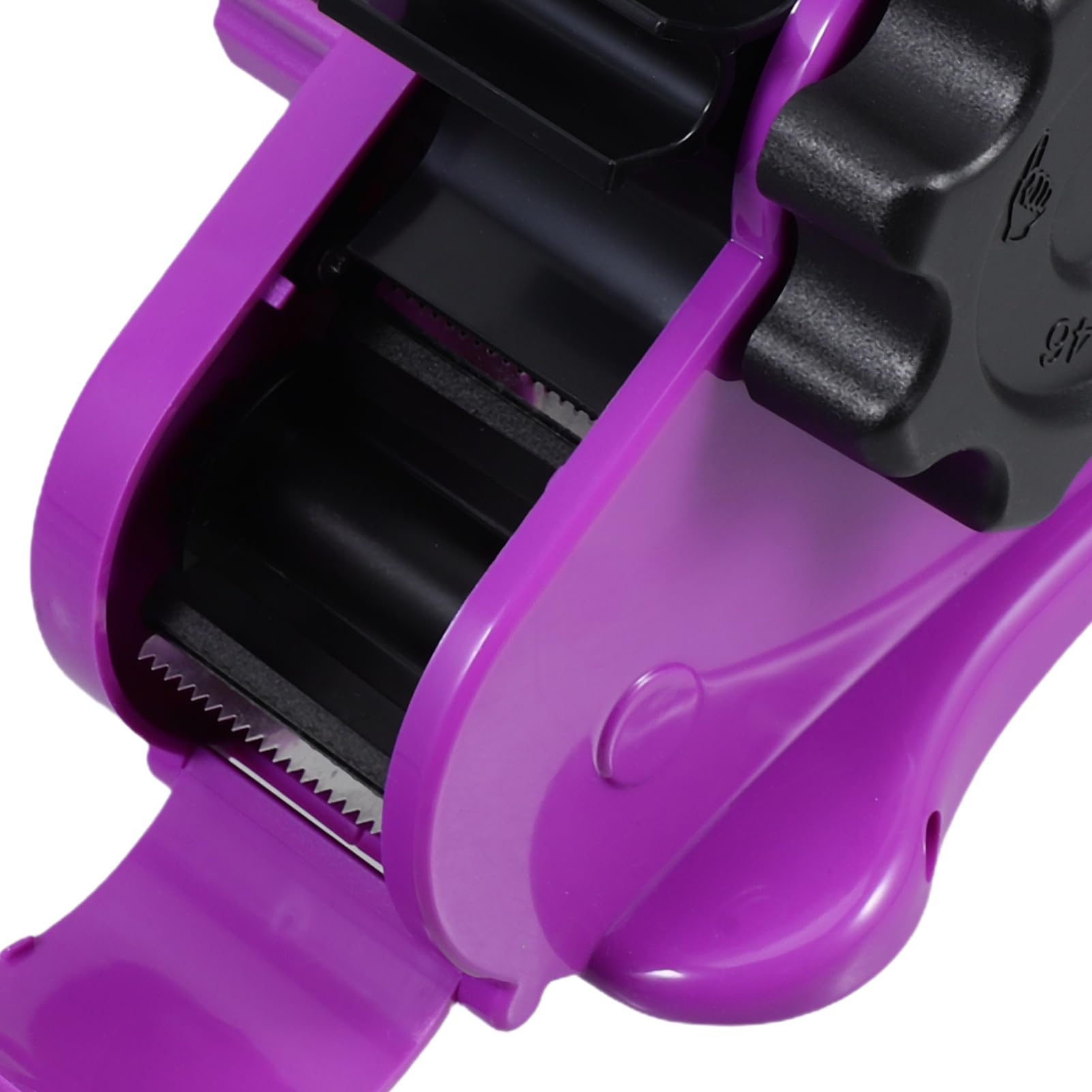 Dispensador de Cinta Adhesiva de Escritorio Púrpura de Plástico | Corte Preciso, Diseño Simple y Elegante, Uso en Oficina y Hogar, Formato Compacto para Mesa