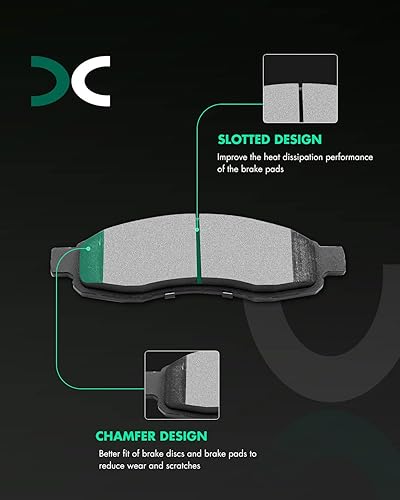 Miniatura 361 de Kits de frenos y rotores, rotores de freno SCITOO y 8 pastillas de cerámica para 08-12 para Chrysler Town & Country, 08-12 para Dodge Grand Caravan