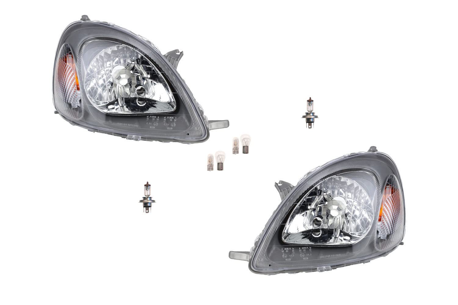 Johns Fari alogeni adatti per Toyota Yaris P10 99-03 Set di lampadine Li. Re.