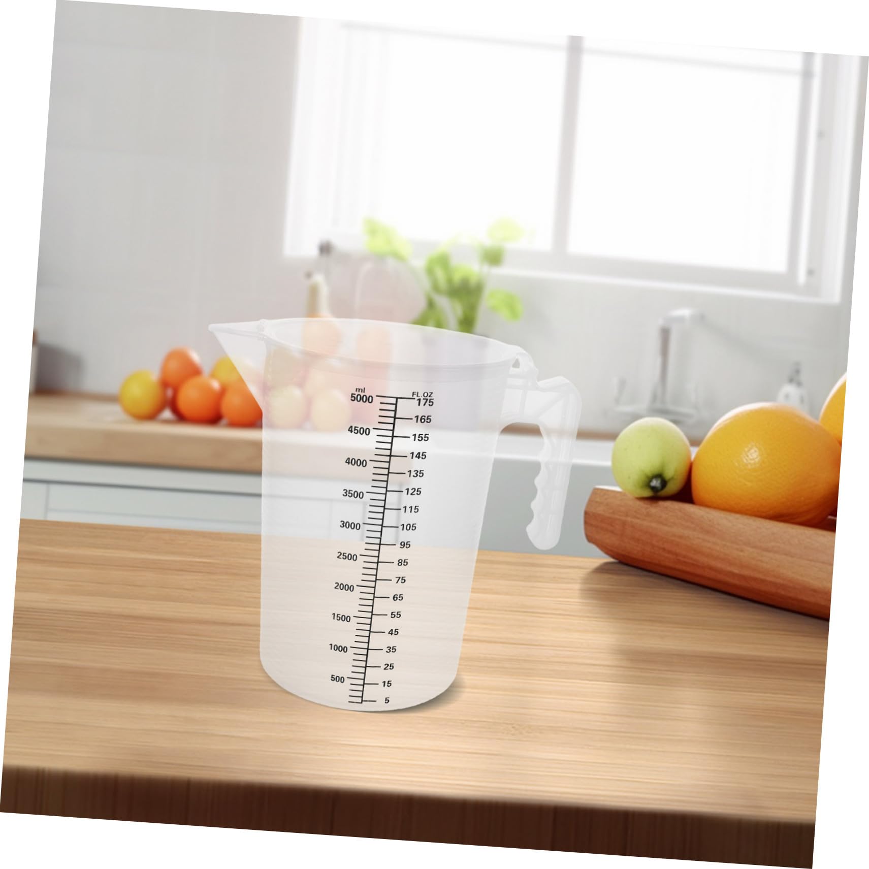Messbecher mit Deckel mit Präziser Skala Transparent 5 L PP für Gewerbe