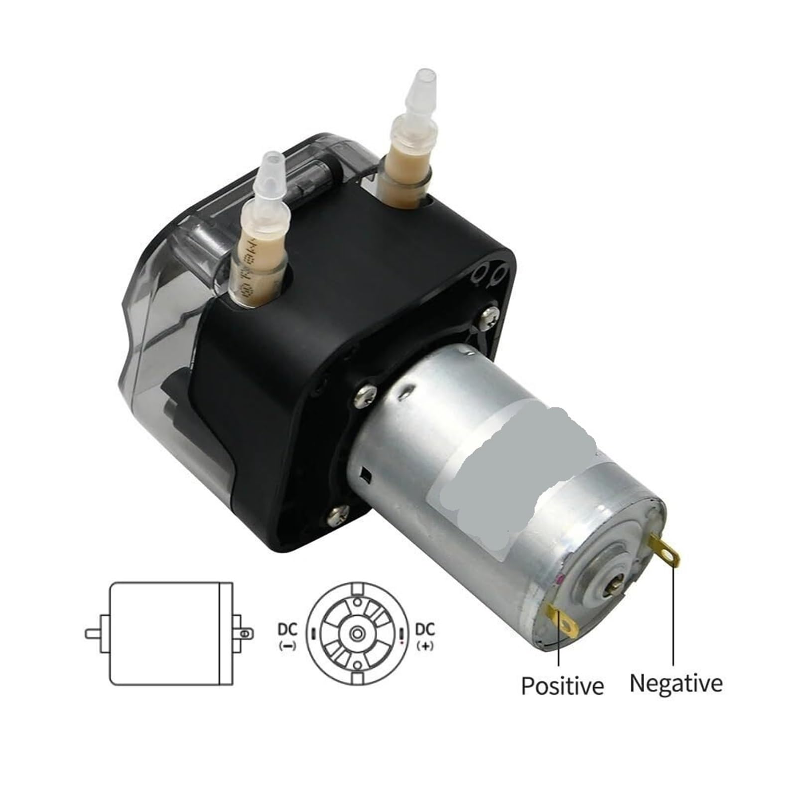 Bomba de diafragma, Motor Paso A Cepillado/sin Escobillas, Bomba Peristáltica Pequeña, Muestreo De Manguera Autocebante Larga Duración, 12V/24V CC(KPK400-SV3B25)
