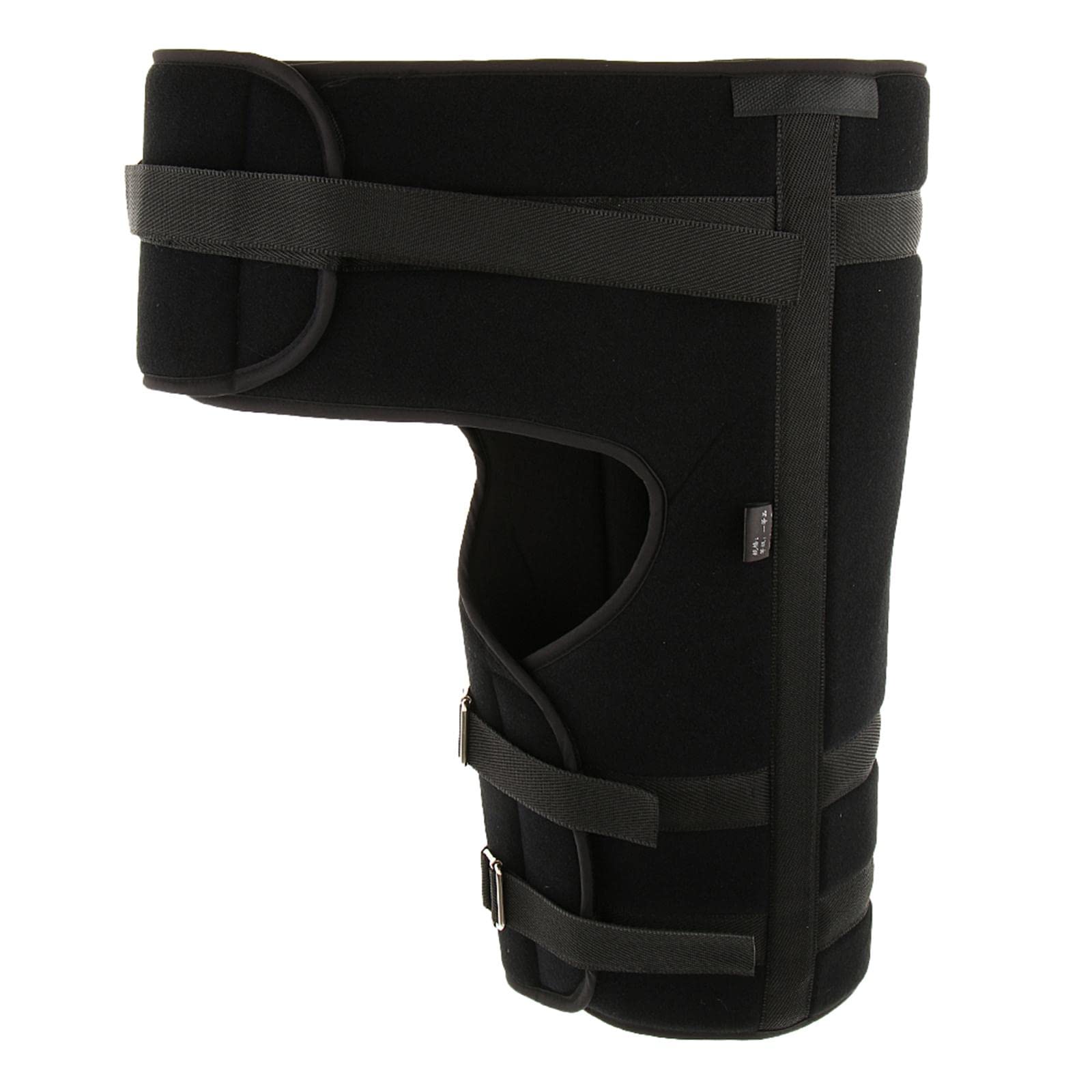 Tutore Coscia Groin Supporto Femore Immobilizzatore Fascia Elastico Materiale PUR Spugna Traspirante E Nylon Adatto per Lesioni Muscolari Fissazione P, Nero, L