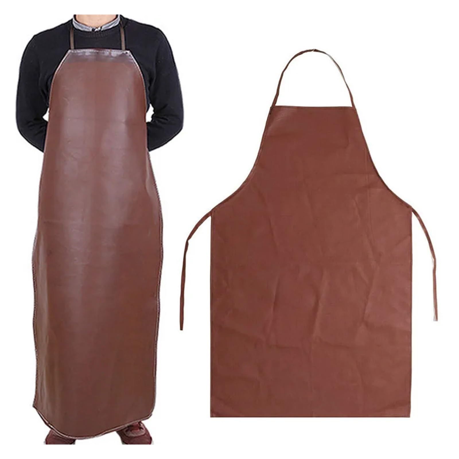 Welding Supplies Leather Welding Apron Polyurethane Heat Flame-Resistant Welding Anti Scalding Aprons Thermal Insulation Protection Tools