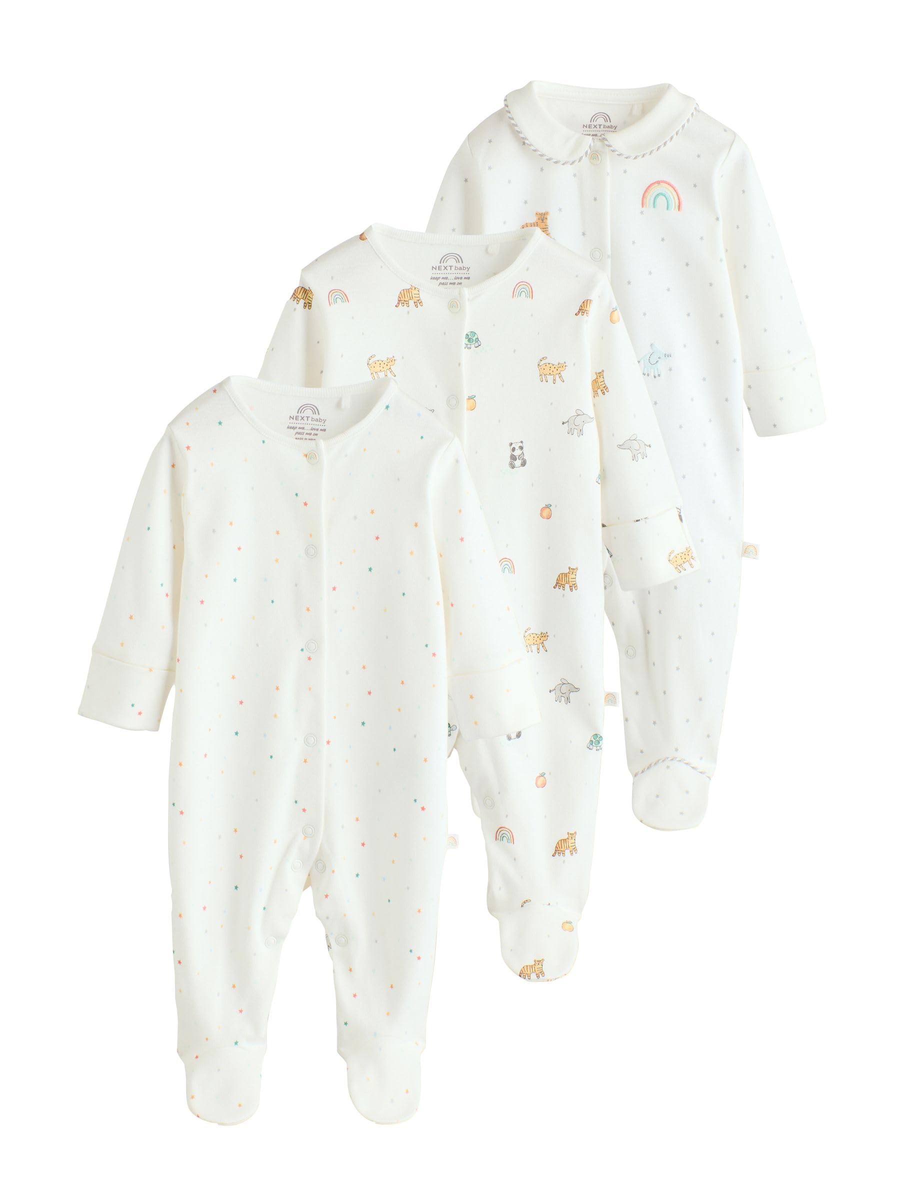 NEXT Bebé Pack de 3 Pijamas Tipo Pelele