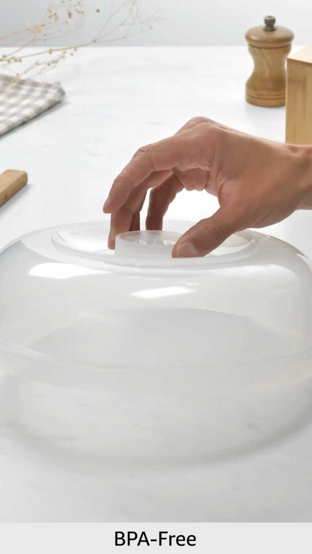 Large Microwave Splatter Cover For Food 11.8 Inch,High Transparent Silicone Microwave Cover, Microwave Food Cover BPA Free Non Toxic Collapsible Microwave Plate Cover- Transparent