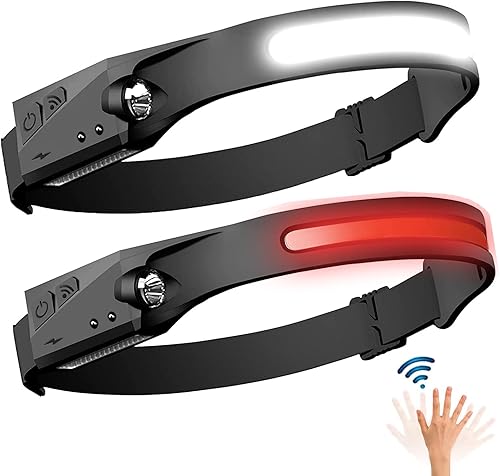 Miniatura 10 de MAX188 Pro - Linterna LED para faros delanteros, linterna principal, 7 modos IPX7 agua 90 ajustable de 90, faros delanteros para adultos, trabajo,