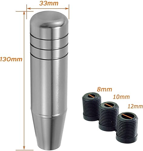 Miniatura 10 de Lunsom Pomo de palanca de cambios de aluminio de 5 pulgadas, mango de palanca de cambios de aleación larga, cabezal de cambio automático para la