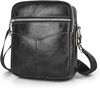 Men's Messenger Bag Genuine Leather Small Shoulder Bag Men's Shoulder Bag Business Vintage Backpacks Crossbody Bags Multifunctional Travel Handbags
