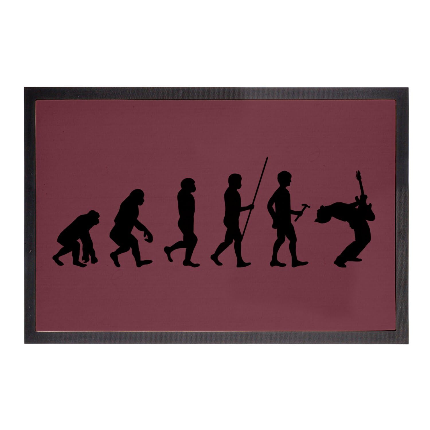Paillasson guitare électrique rouge tapis entrée musique rock 60x40