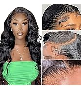 24 Inch 13x4 Ear to Ear Lace Frontal Wig Brazilian Body Wave Wigs For Black Women Human Hair Body...