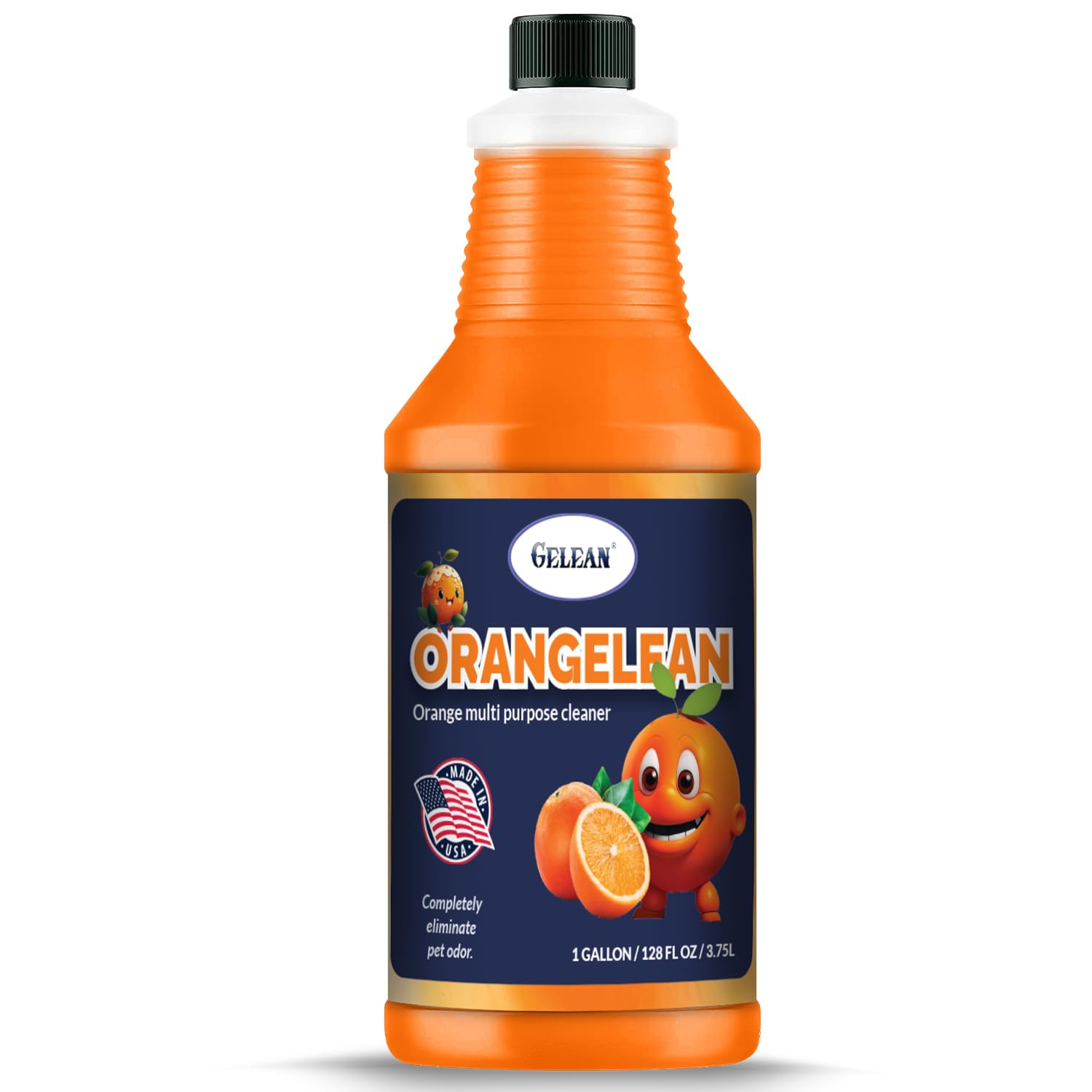 Multi Purpose Cleaner Pet Odor eliminator - MADE IN USA - Concentrate - pH Neutral - ORANGELEAN Extra Strong Odor Floor Cleaner - USA Made - Best Orange Stain Remover for Dog Pee 32 Ounces