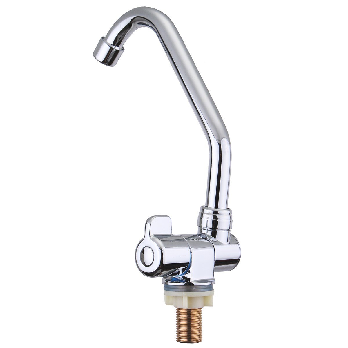 MASO High-End 360° Swivel Folding Faucet For Kitchen - Brass, Hot & Cold, For RV, Boat, Camping