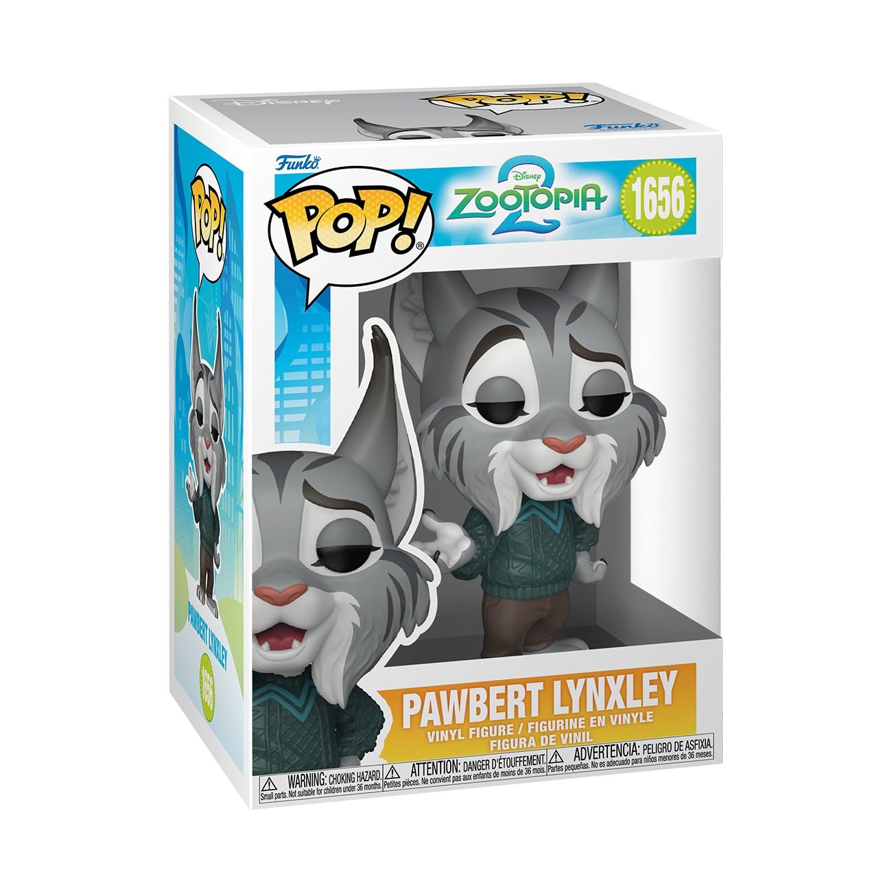 Funko Pop! Disney: Zootopia 2 - Pawbert Lynxley - Collectable Vinyl Figure - Official Merchandise - Toys for Kids & Adults - Cartoon/Animation Fans - Model Figure for Collectors and Display