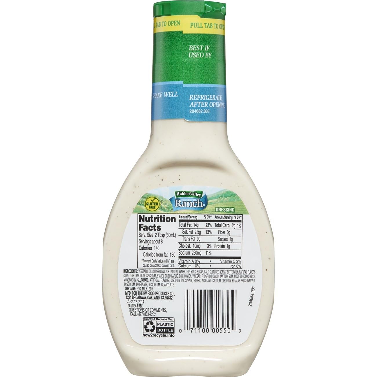 Amazon.com : Hidden Valley Ranch Dressing 8 oz, 12 per case : Grocery &  Gourmet Food