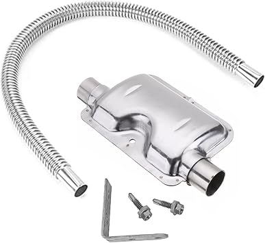 Diesel Heater Exhaust Muffler, Pipe Silencer Heater Set | Diesel Parking Heater 24mm Exhaust Silencer Muffler for Parking Air Diesel Heaters Hmltd