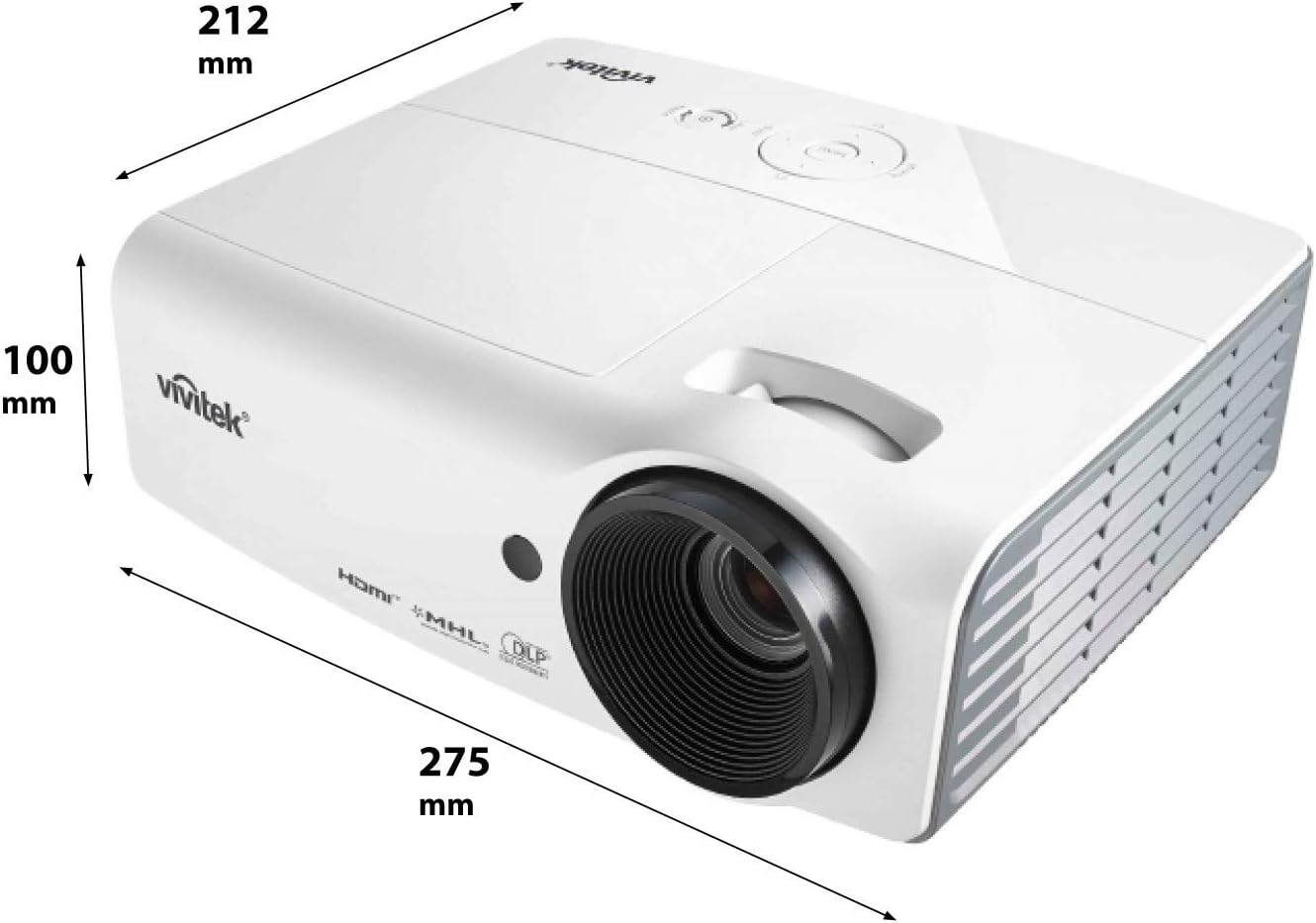 Vivitek D555 Projector Dimensions