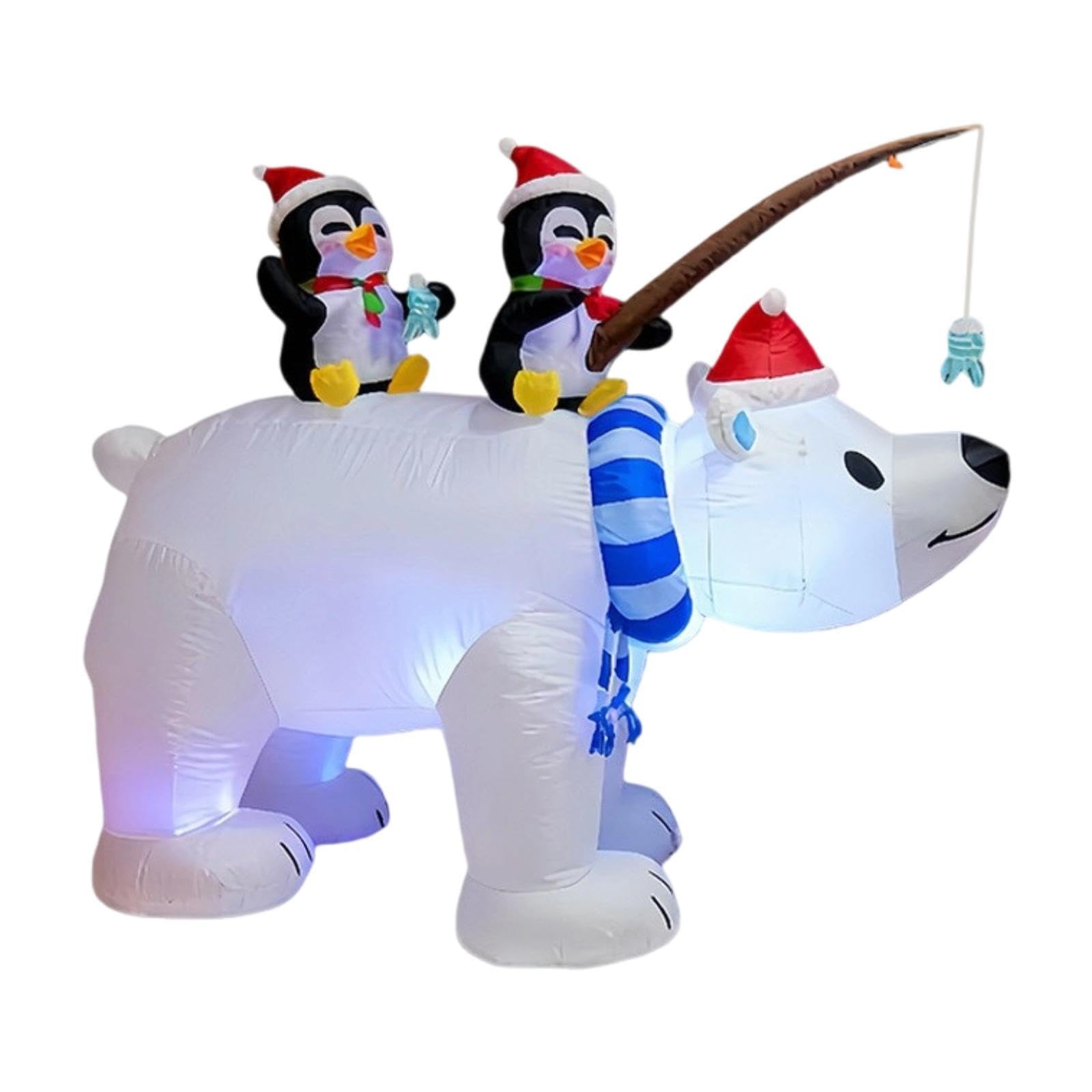Décoration de Noël gonflable stable et lumineuse pour animer un extérieur sombre