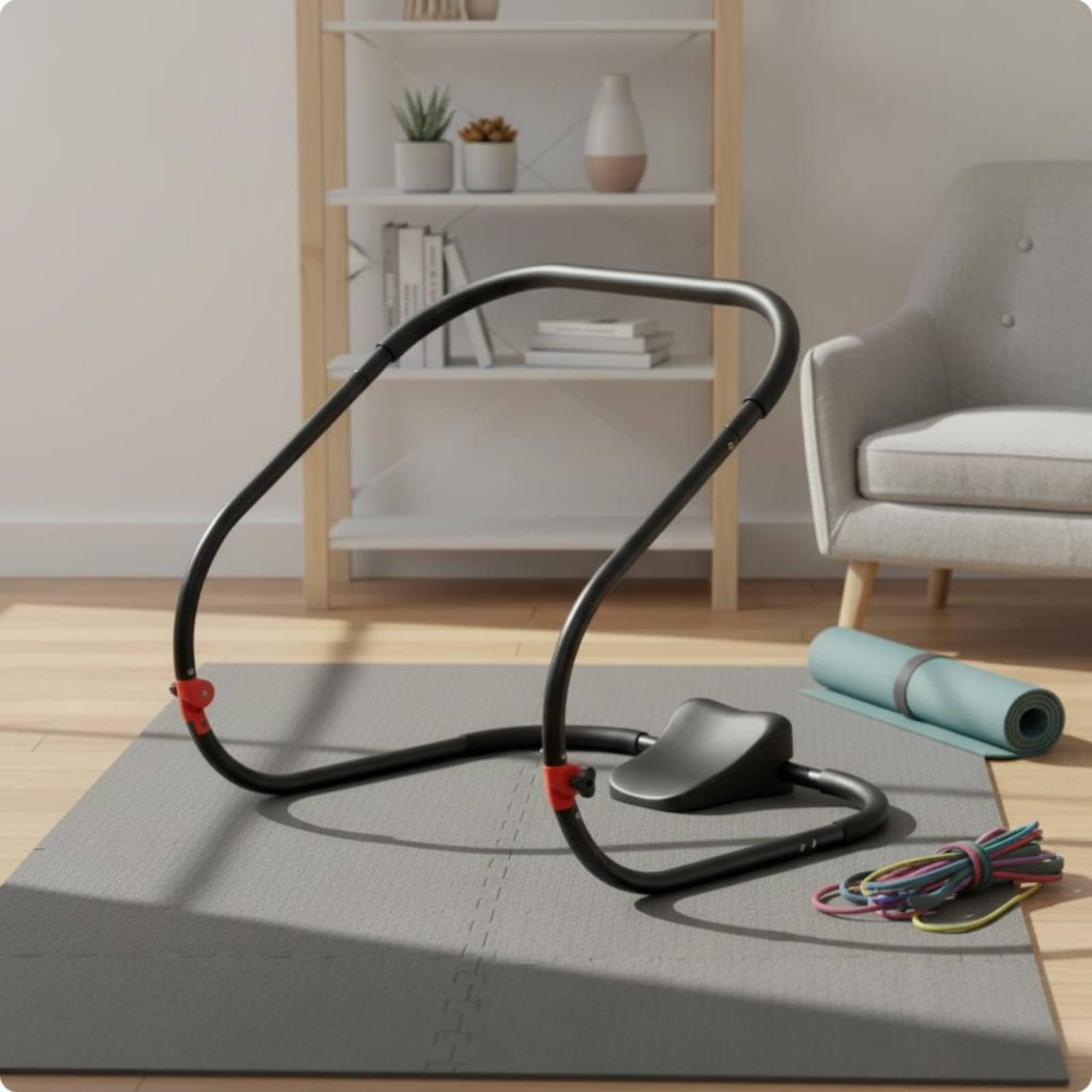 perfeclan Banco Abdominal Asistente de Abdominales Banco Core Entrenamiento Soporte Plegable Ajustable Material Acero Pu Espuma Apto para Ejercicios en Casa Tonificación del Abdomen Rutina Diaria