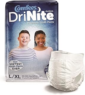 Comfees DriNite Juniors Youth Youth Absorbent Underwear Large / X-Large 70 to 125 lbs. CMF-YLXL, 13 Ct