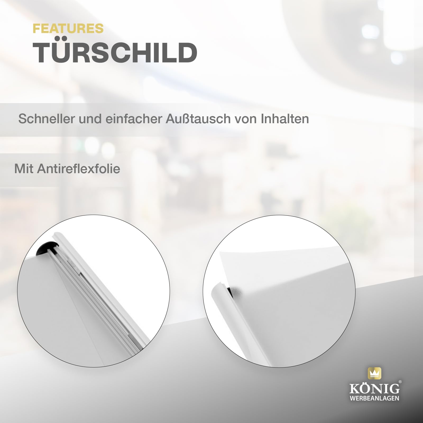 5er Set Türschilder Berlin A5 Aluminium | 24 x 15,5 cm | Selbstklebend oder zum Anschrauben | Mit transparenter Abdeckung | Für DIN A5 Einlagen | Namensschild für Büro, Praxis & Zuhause