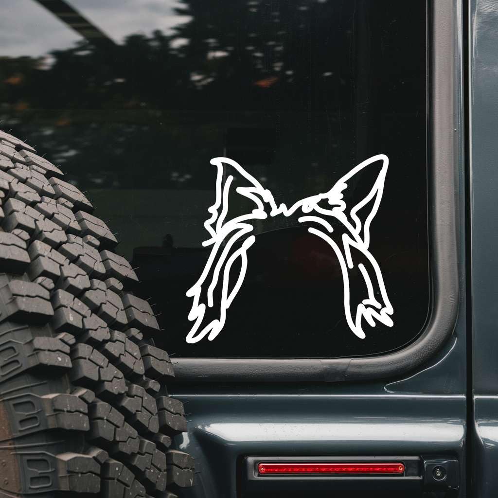 Calcomanía para coche Silky Terrier y pegatina minimalista para amantes de las mascotas