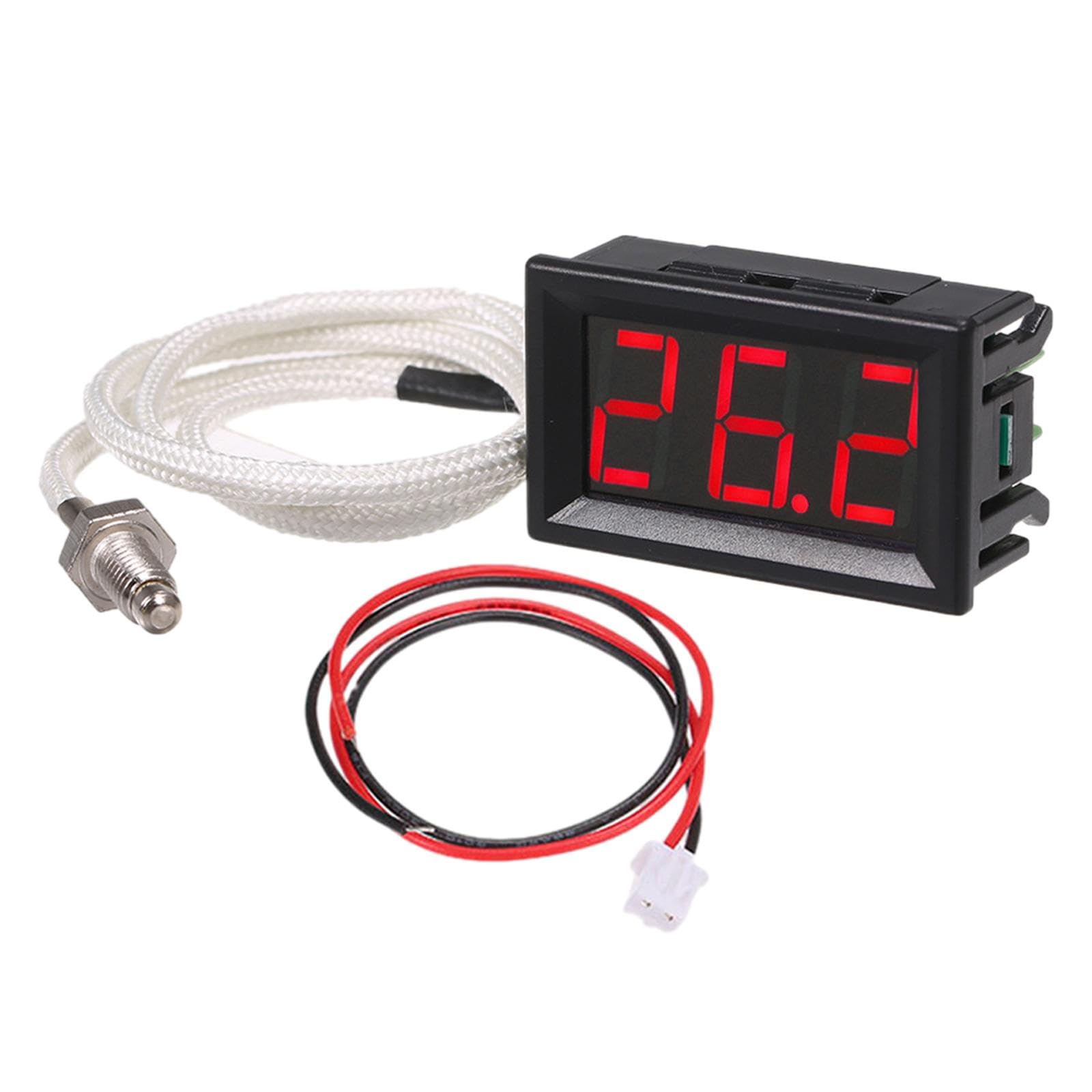 MYADDICTION K Type Thermometer Easy to Use -30-800 Degrees for Garden Office Guitar Room Red-image-12