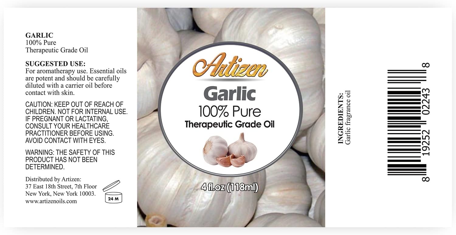 Artizen 4oz Oils - Garlic Essential Oil - 4 Fluid Ounces